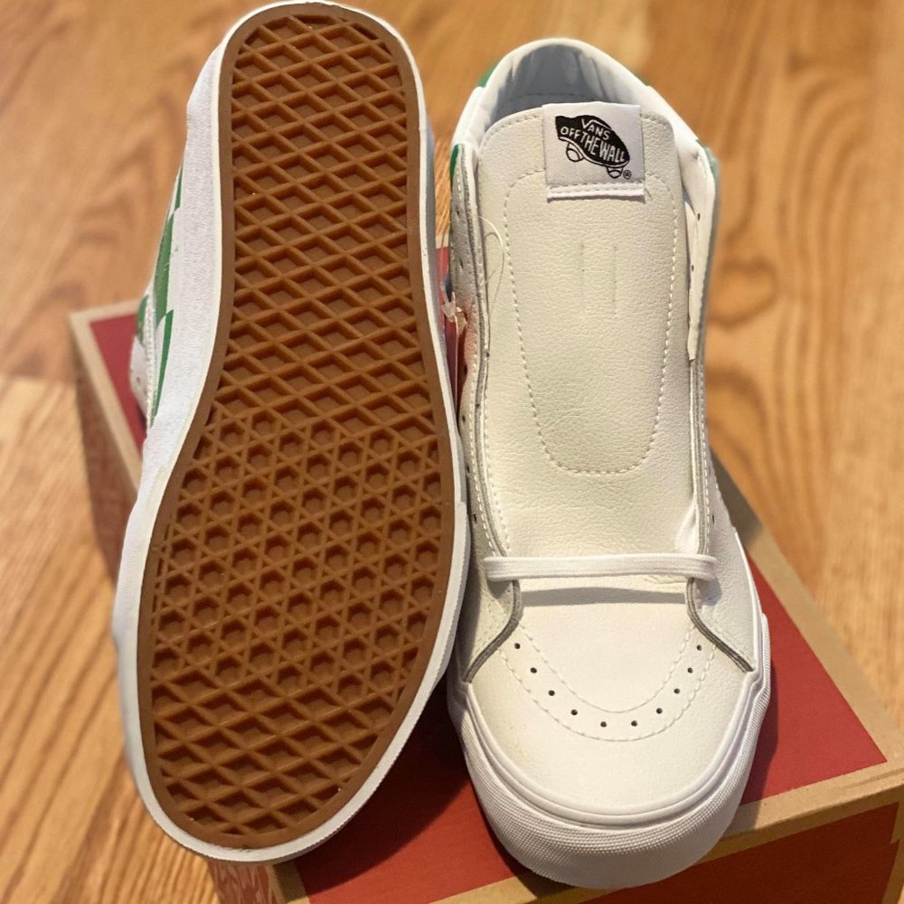 Vans Leather Check Sk8-Hi VN0A4BV6TS9 Green/White - Picture 5 of 6